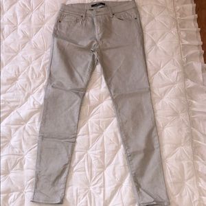 Silver skinny jeans from Macy’s